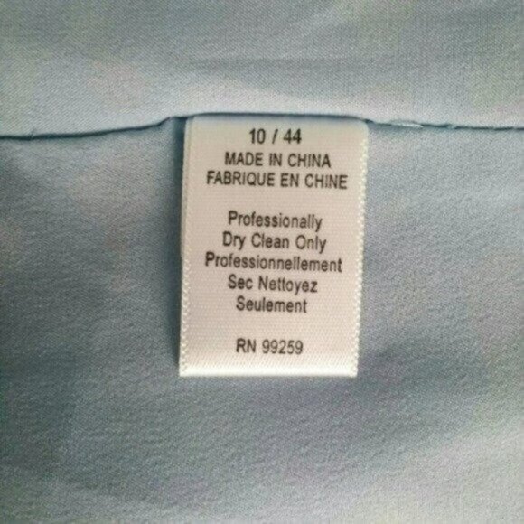 Vera Wang Lavender Label Floral Silk Sundress Blue Size 10 - Picture 5 of 6